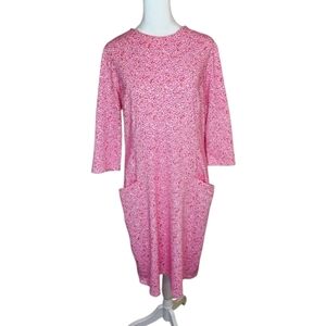 J. McLaughlin Catalina Cloth Pink Print Dress with Pockets Size Large